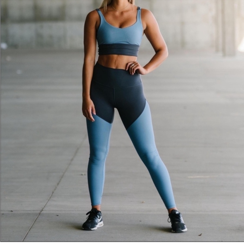 Zyia Active Storm Parallel Luxe High Rise  Leggings Size 4